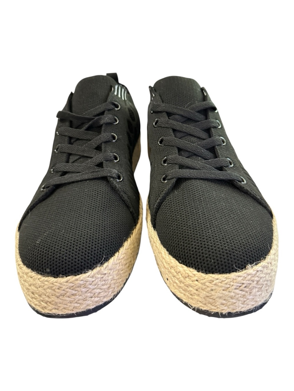 Not Rated Black Knit Espadrille Platform Sneakers Women’s Size 10 NWOB